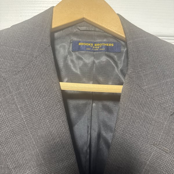 Brooks Brothers VTG Men's Size 42R Grey 100% Pure Wool Two-Button Blazer Jacket
