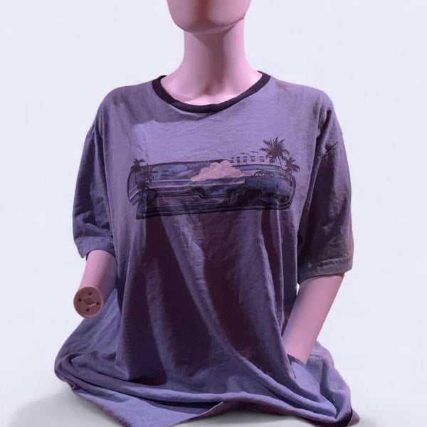 River nature art t shirt vintage single