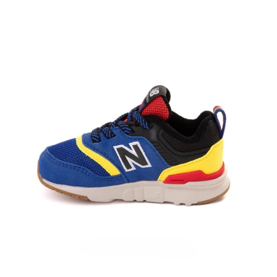 Toddler New Balance 997H Bungee Lace,NIB,3,Blue/Black/Yellow/Red 4
