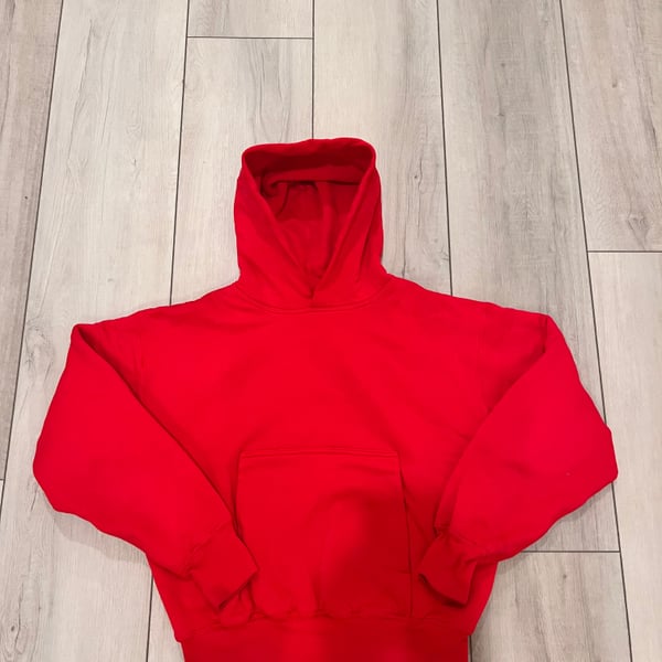 Yeezy Gap Perfect Hoodie Red Double-Layered Heavyweight Size Small