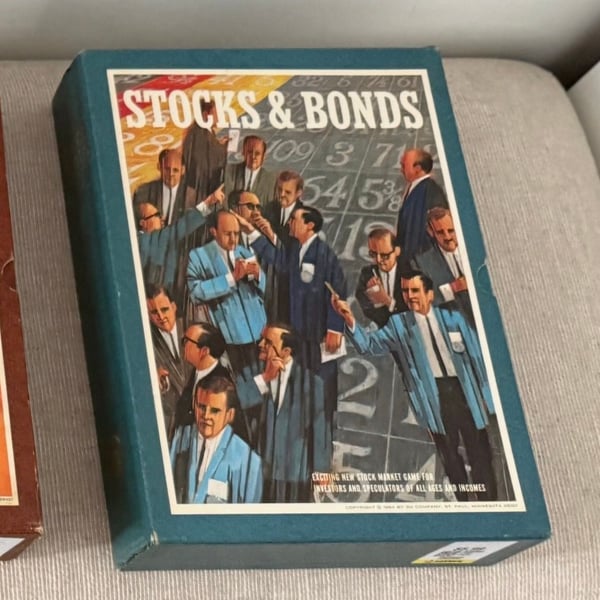 Vintage 1964 3M Stocks and Bonds Bookshelf Board Game