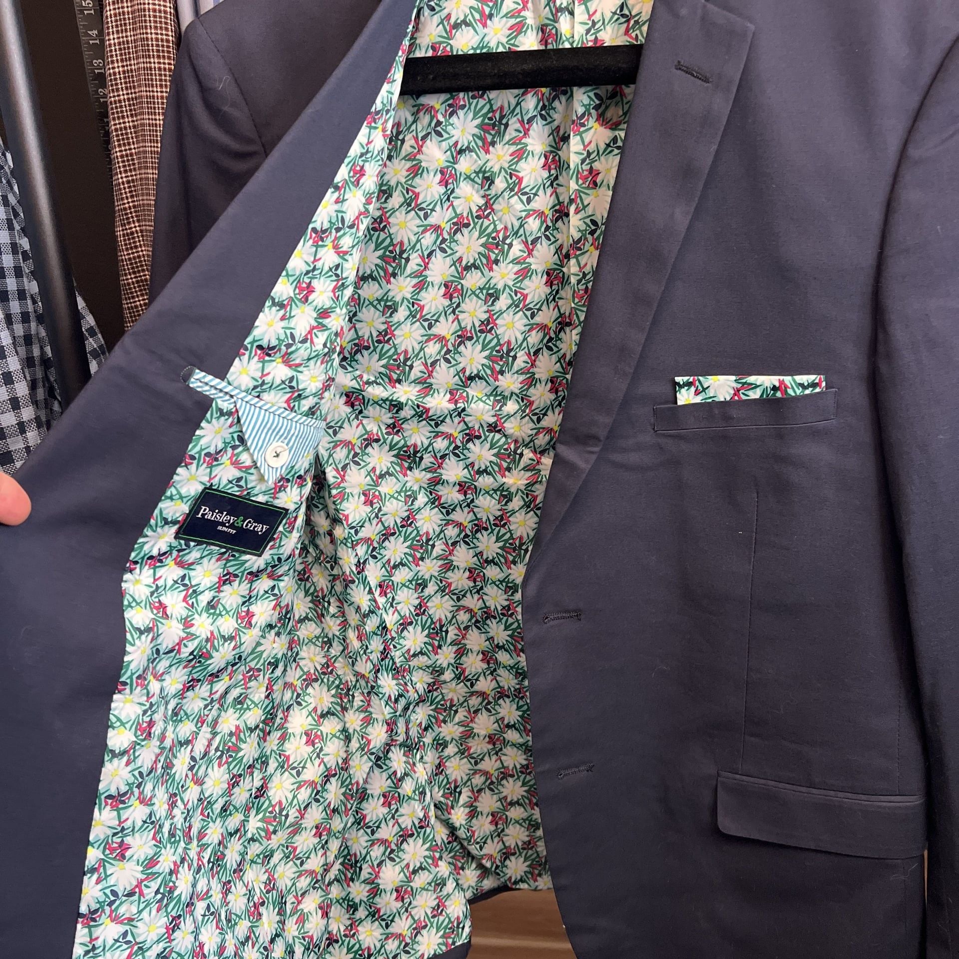 Paisley & Gray Slim Fit Blue Blazer Jacket 42R 4