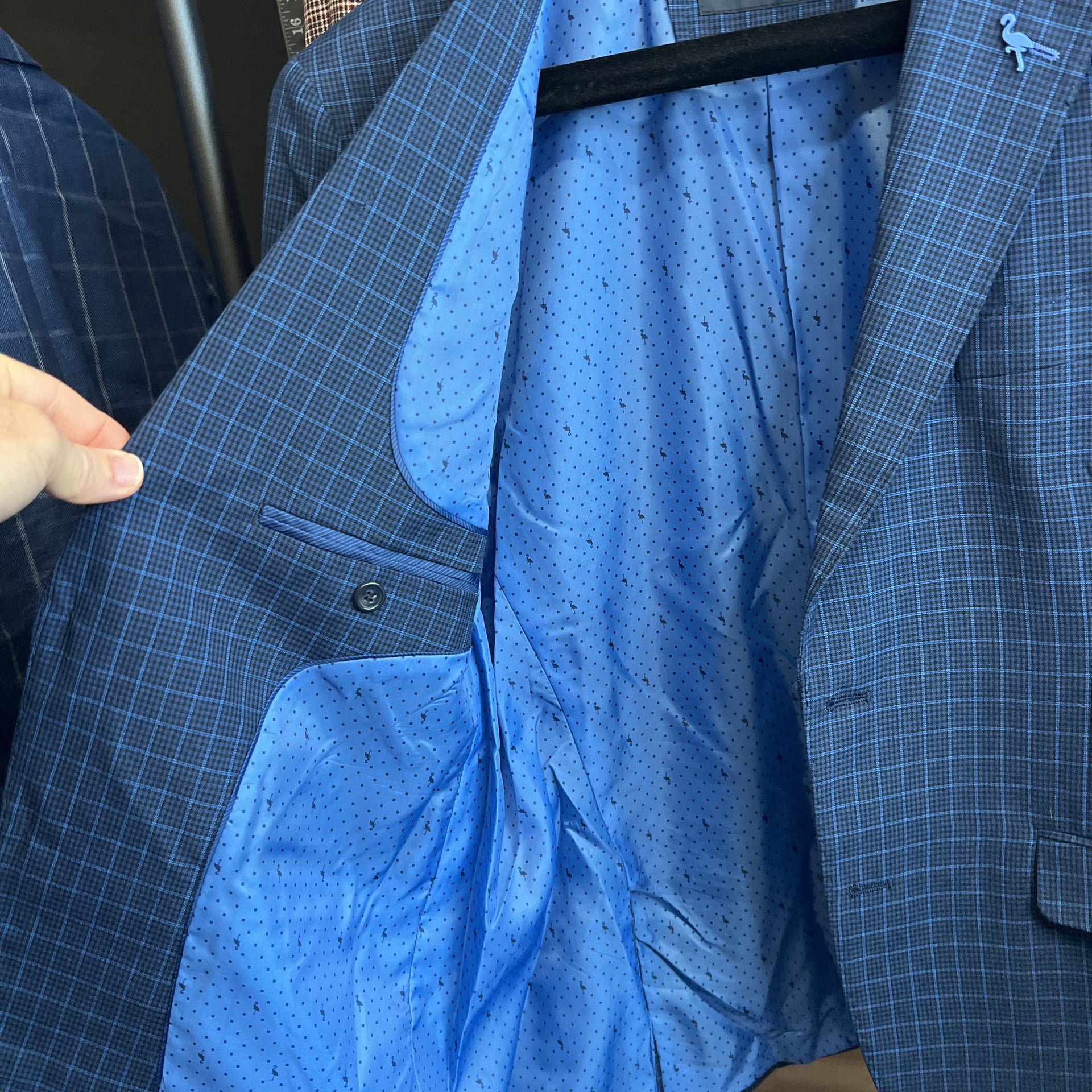 TailorByrd Blue Windowpane Sport Coat Blazer 42S 4