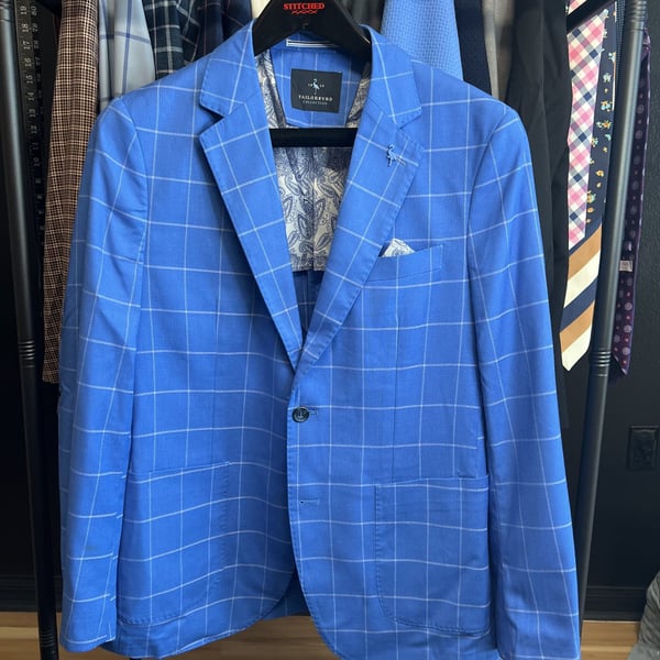 Tailorbyrd Standard-Fit Windowpane Jacket 40R