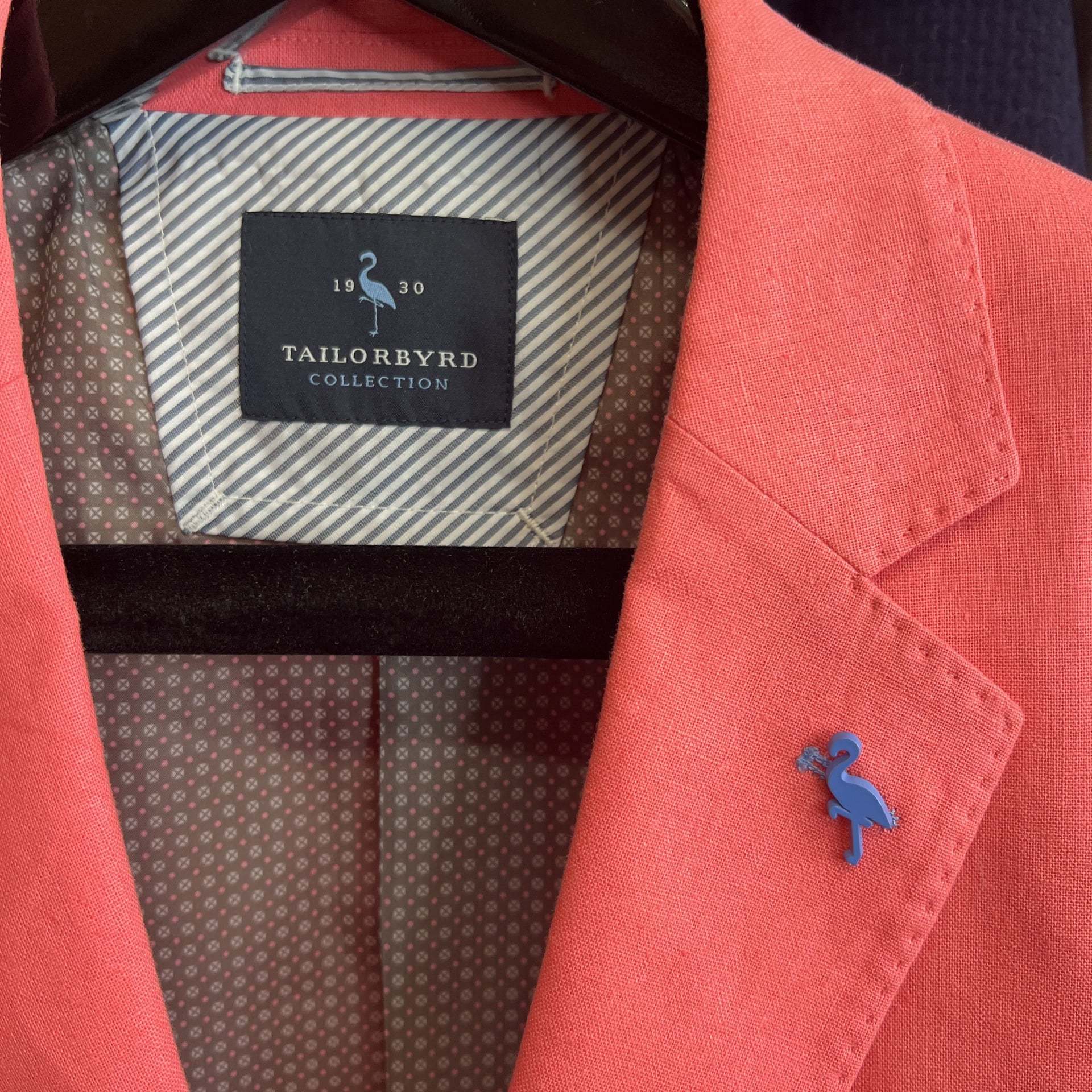 Tailorbyrd Men's Coral Linen Blend Sport Coat 42S 2