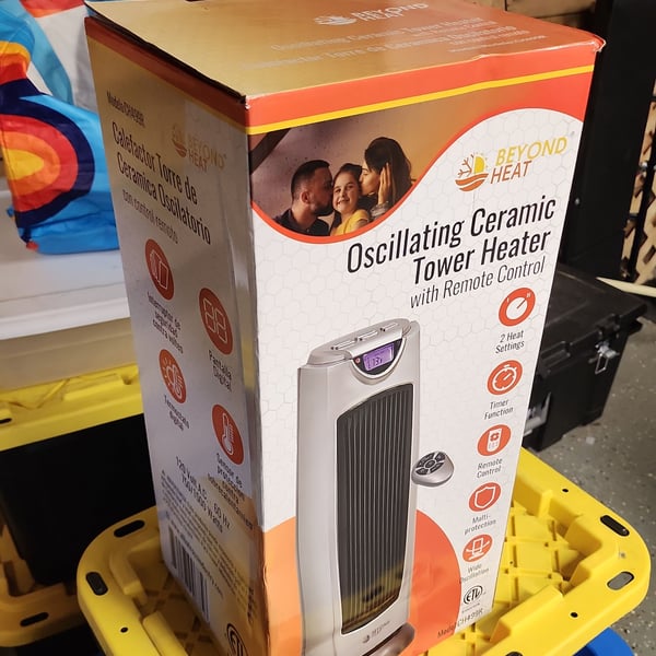 Lasko 5538 1500W Oscillating Digital Ceramic Tower Space Heater with Remote