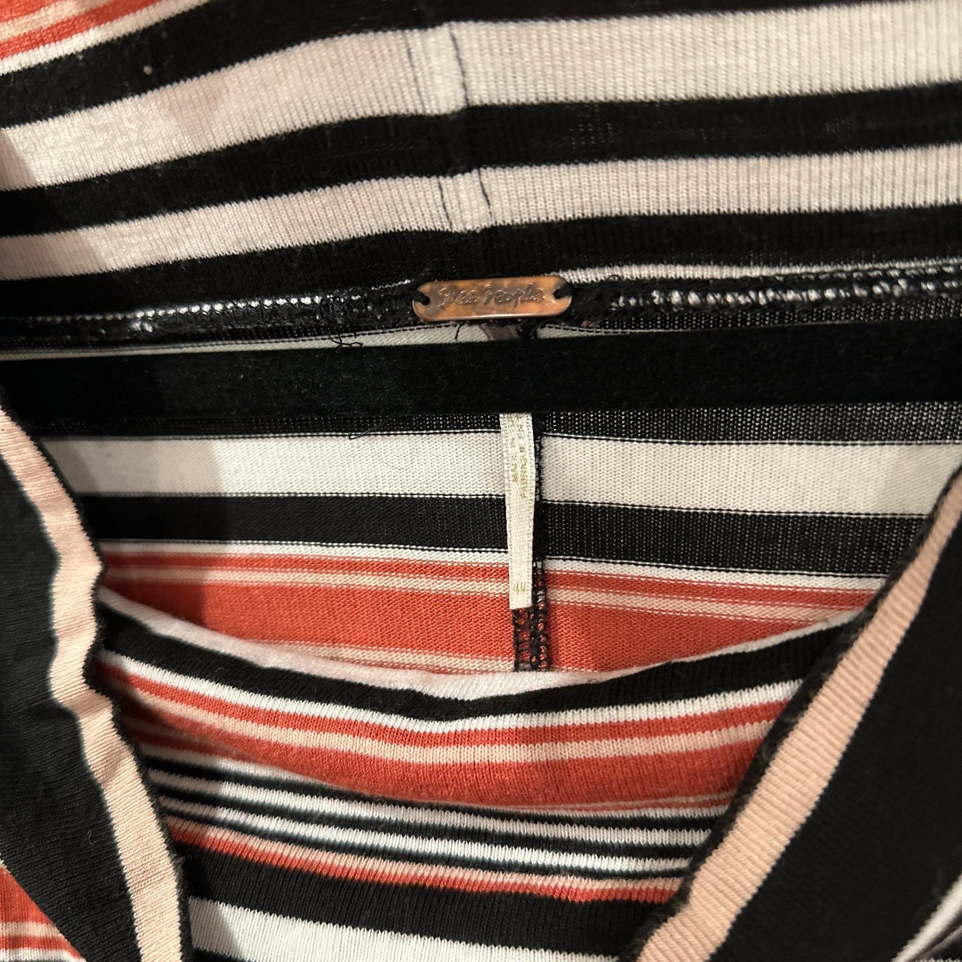 Free People Portland Stripe Off Shoulder Bell Sleeve Top 3