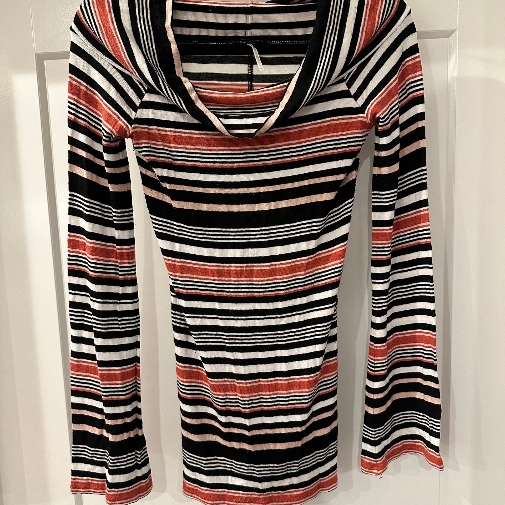 Free People Portland Stripe Off Shoulder Bell Sleeve Top 5
