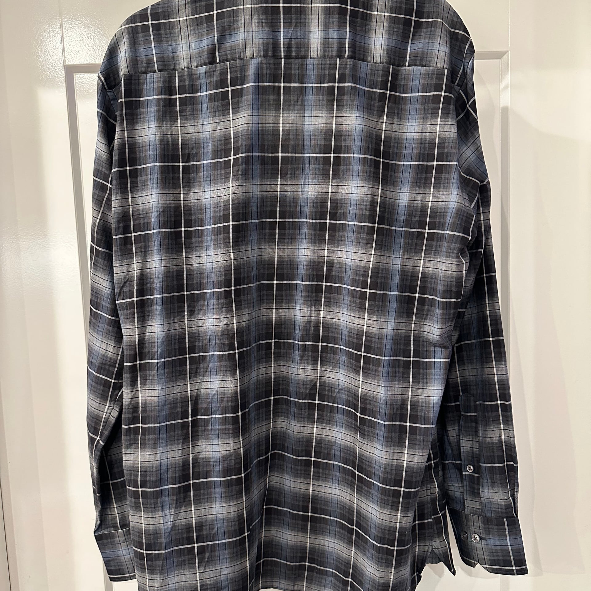 Calder Carmel black gray Blanket Plaid Brushed Cotton button down Shirt 4