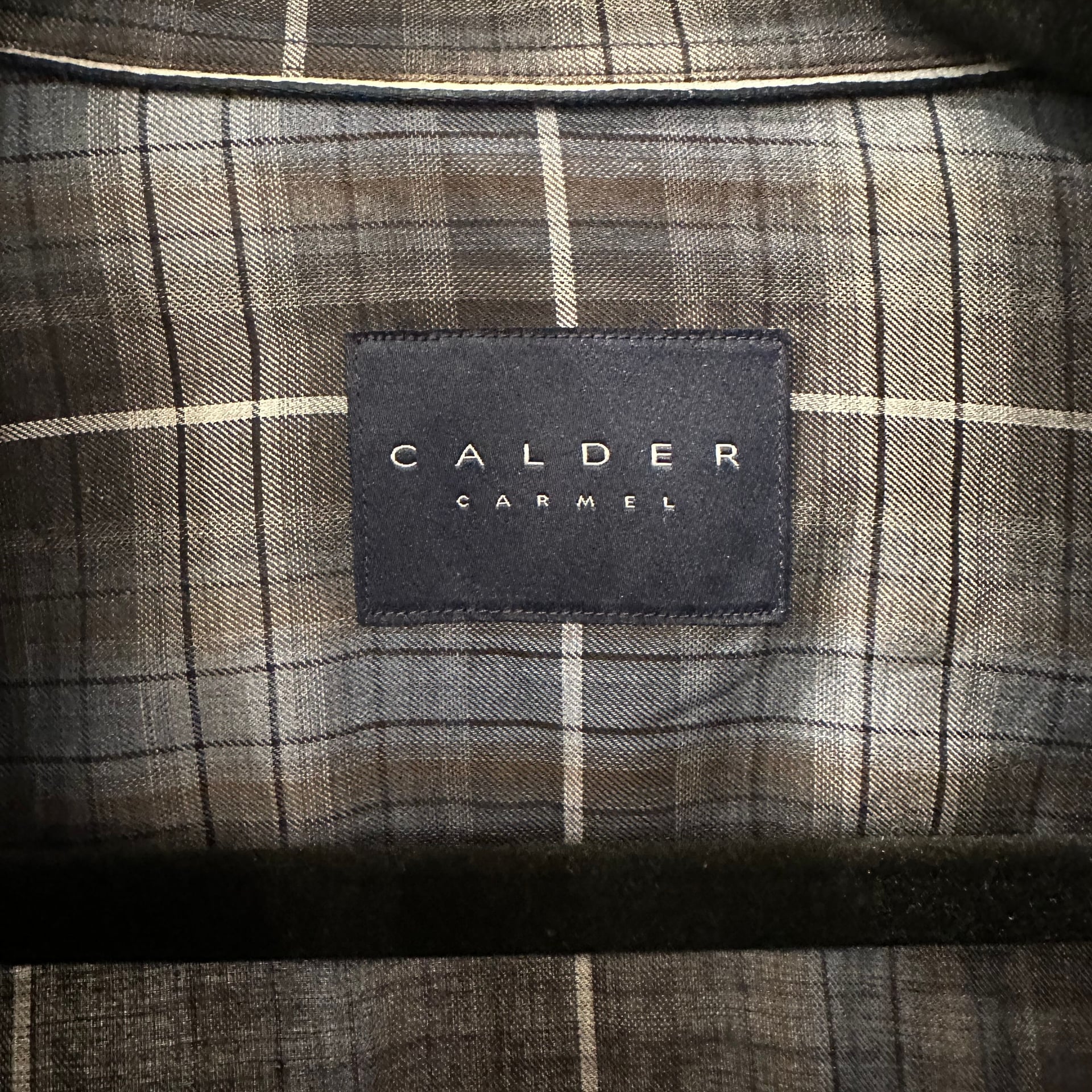 Calder Carmel black gray Blanket Plaid Brushed Cotton button down Shirt 5