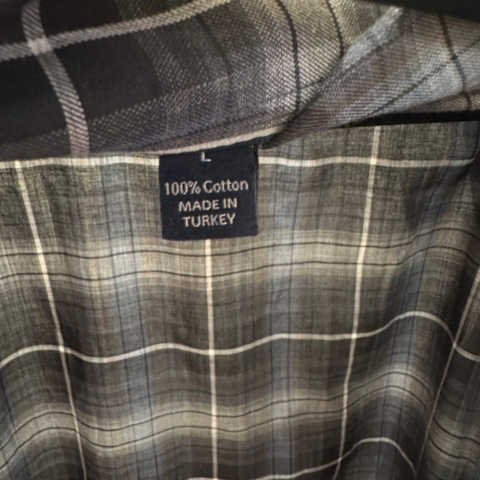 Calder Carmel black gray Blanket Plaid Brushed Cotton button down Shirt 6