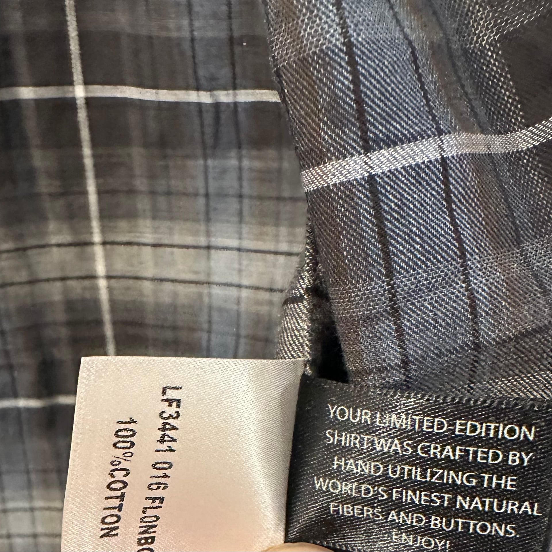 Calder Carmel black gray Blanket Plaid Brushed Cotton button down Shirt 7