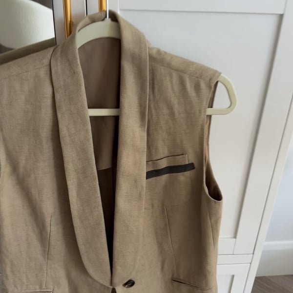A Kind Of Guise Shinji Beige Linen Suit Jacket
