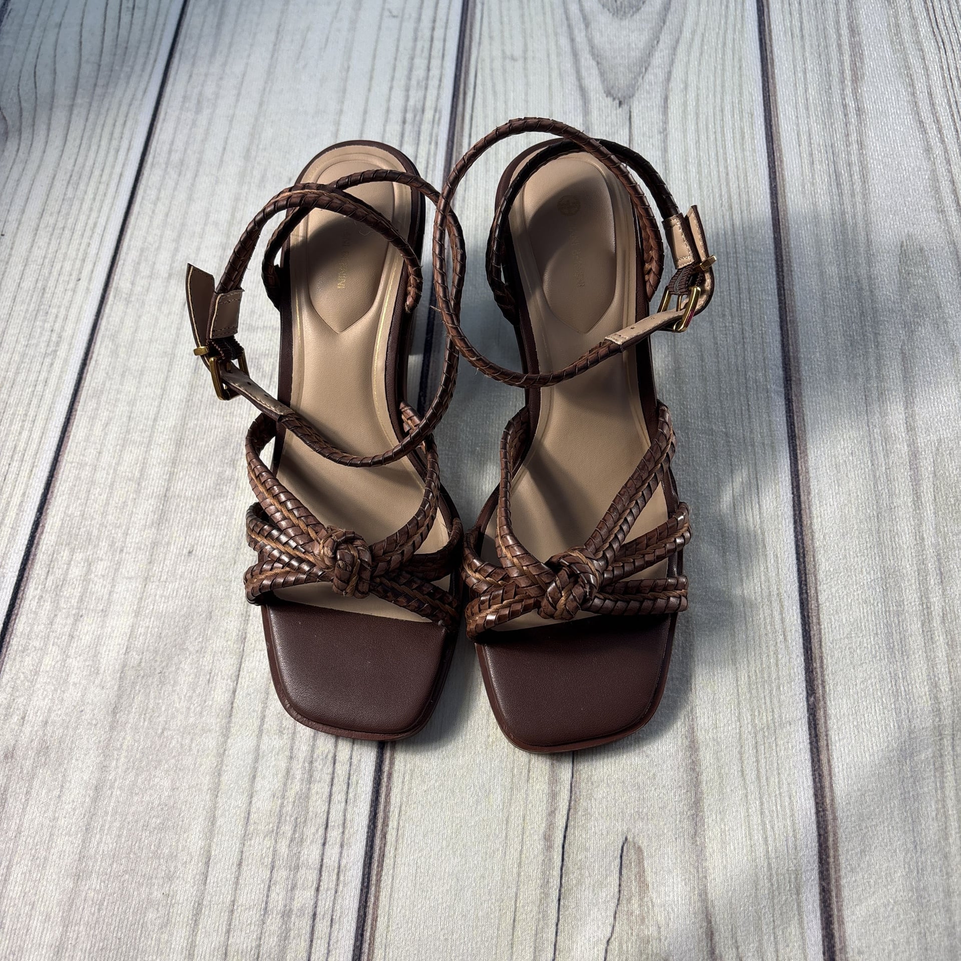 Giani Bernini Women’s Size 7.5M Strappy Brown Heels Sandals 2