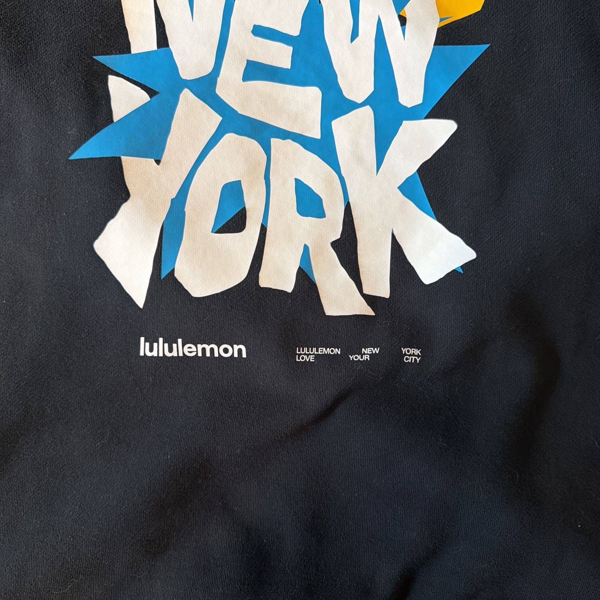 Lululemon Steady State Crew *New York, Black, Size L *RARE 3
