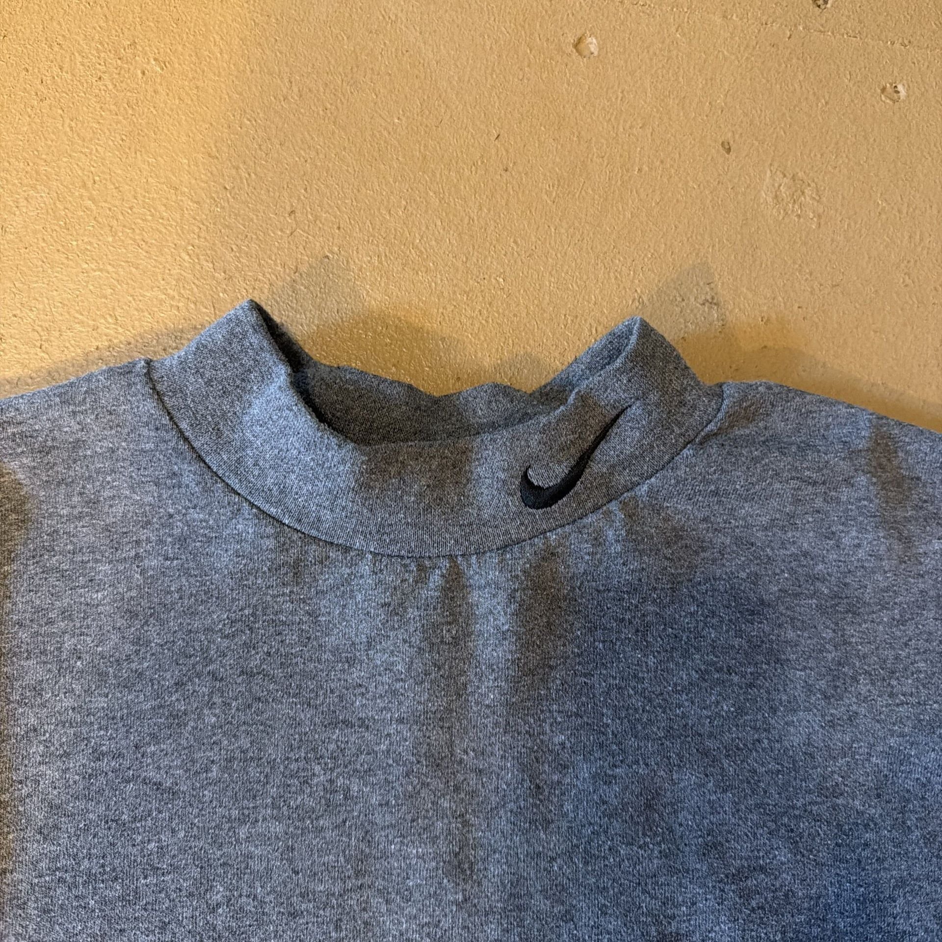 Vintage Nike Mock Neck Long Sleeve T-Shirt Gray Men's XL 2