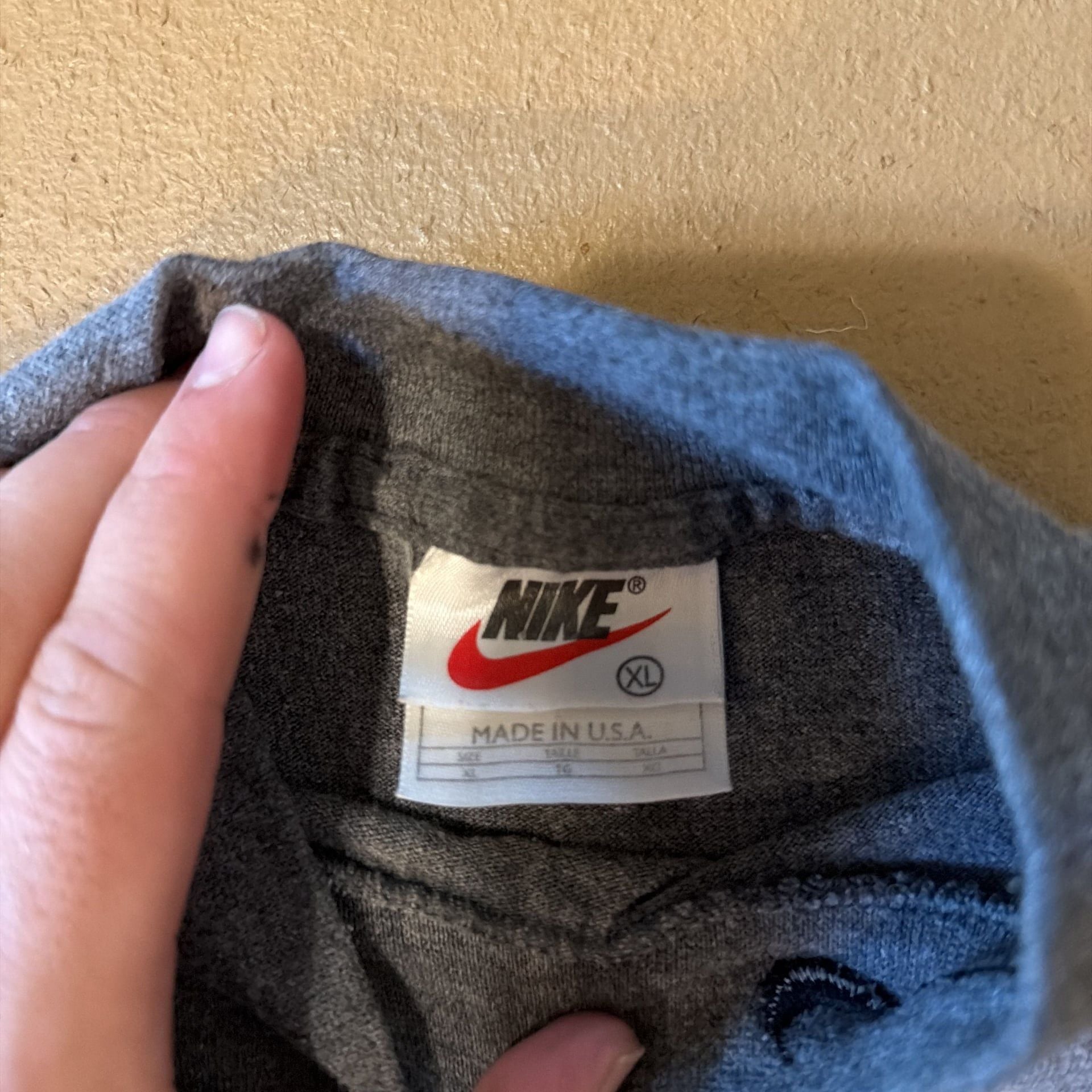 Vintage Nike Mock Neck Long Sleeve T-Shirt Gray Men's XL 3