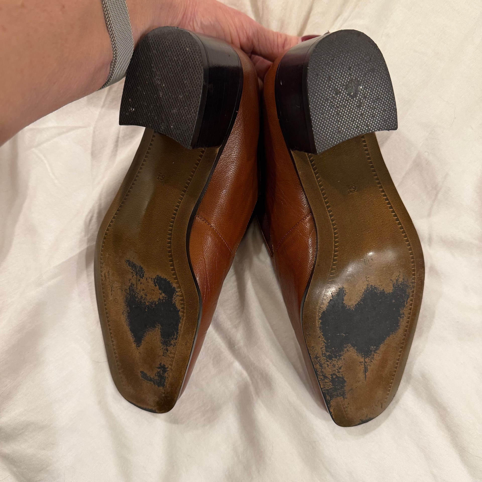 Belle Brown Leather Slip On Shoes - Women's Size 6.5M 5