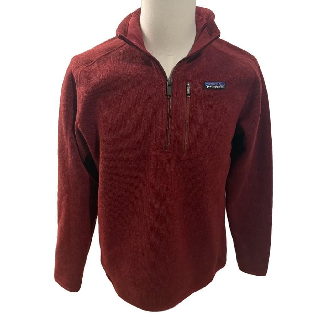 Patagonia Better Sweater 1/4 Zip Fleece Pullover in Red - Men's Size M 2