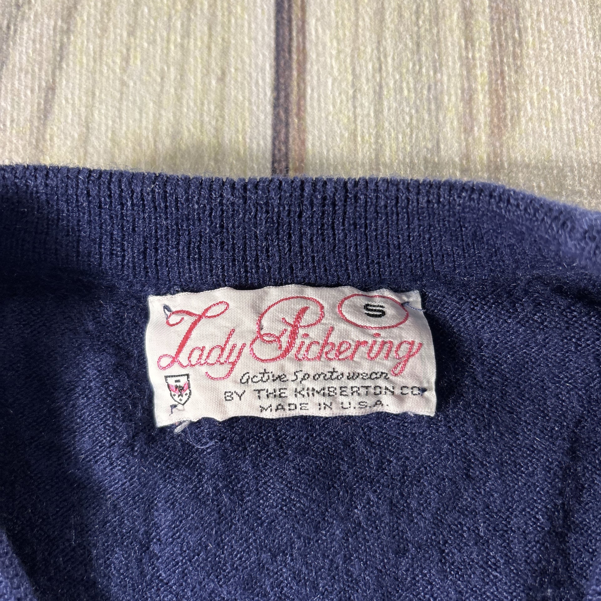 Vintage Lady Pickering V-Neck Horse Equestrian Sweater Size S Women’s Navy 2