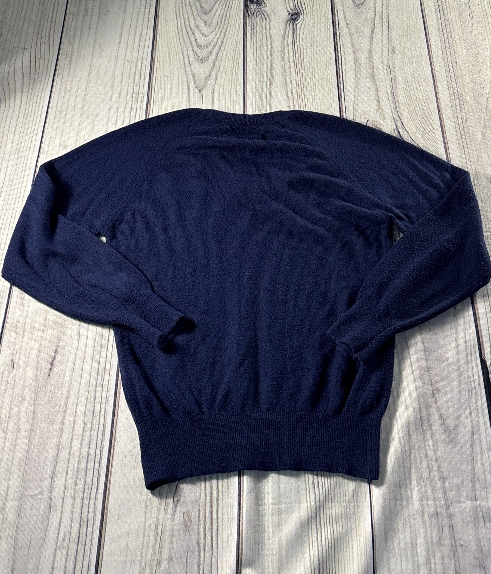 Vintage Lady Pickering V-Neck Horse Equestrian Sweater Size S Women’s Navy 6
