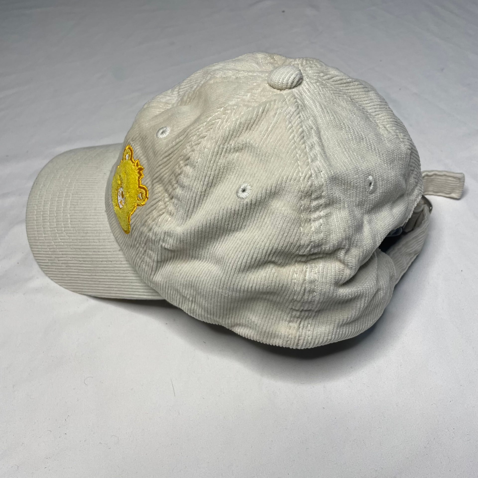 Care Bears Embroidered Corduroy Dad Hat Adjustable Strap Cream Off-White 4