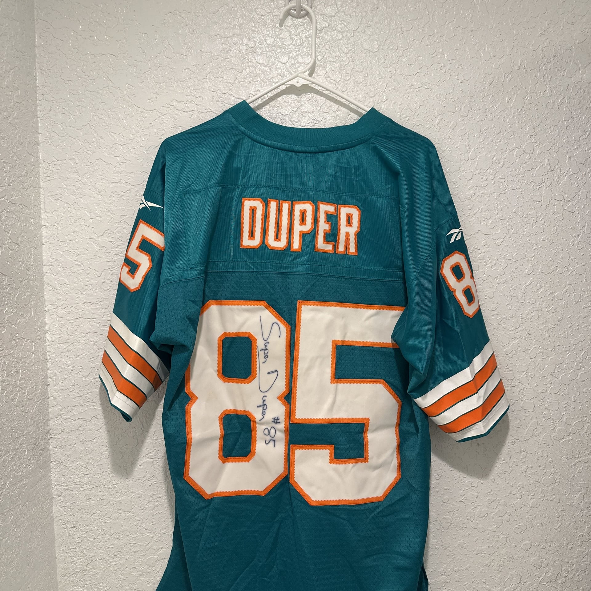 Mark Duper Signed Autographed Dolphins Jersey 3