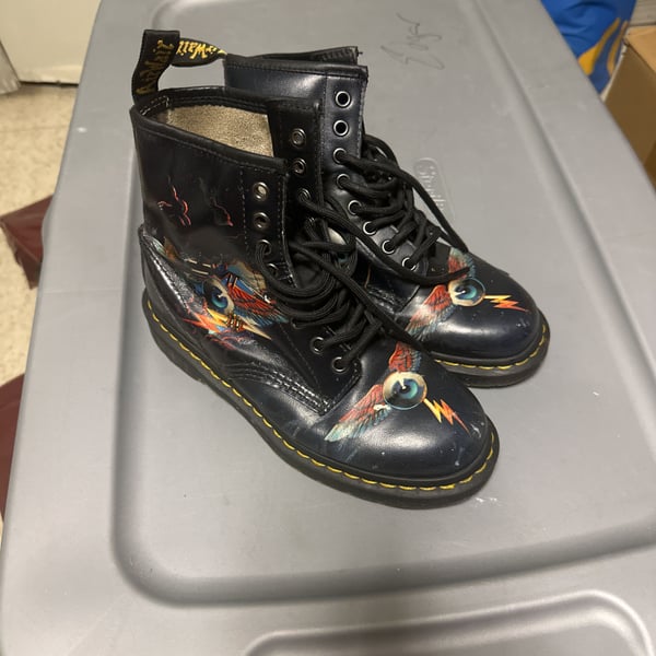 Dr. Martens 1460 x Rick Griffin Eye Backhand Tattoo Boots