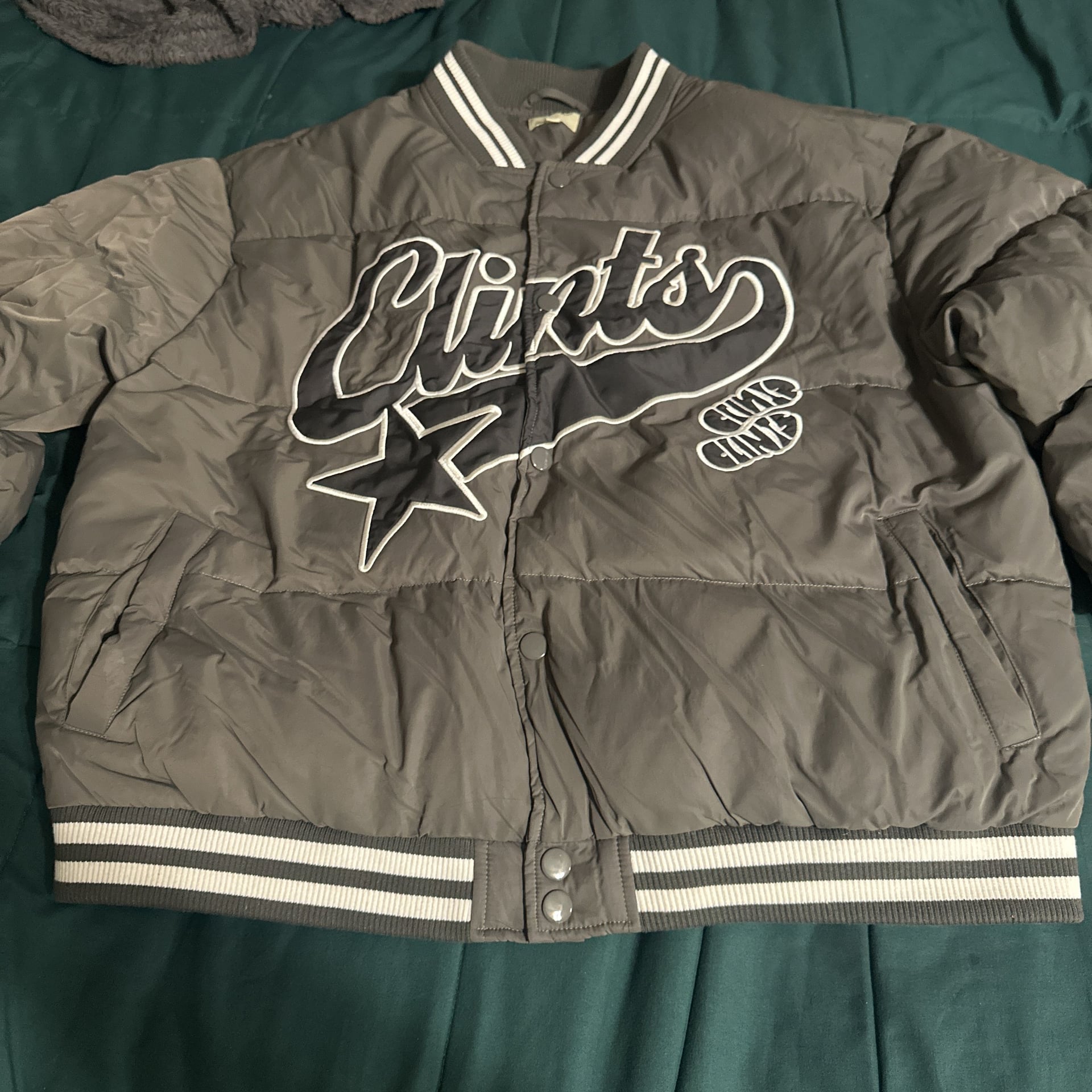Clints Inc Puffer Jacket - Grey 1