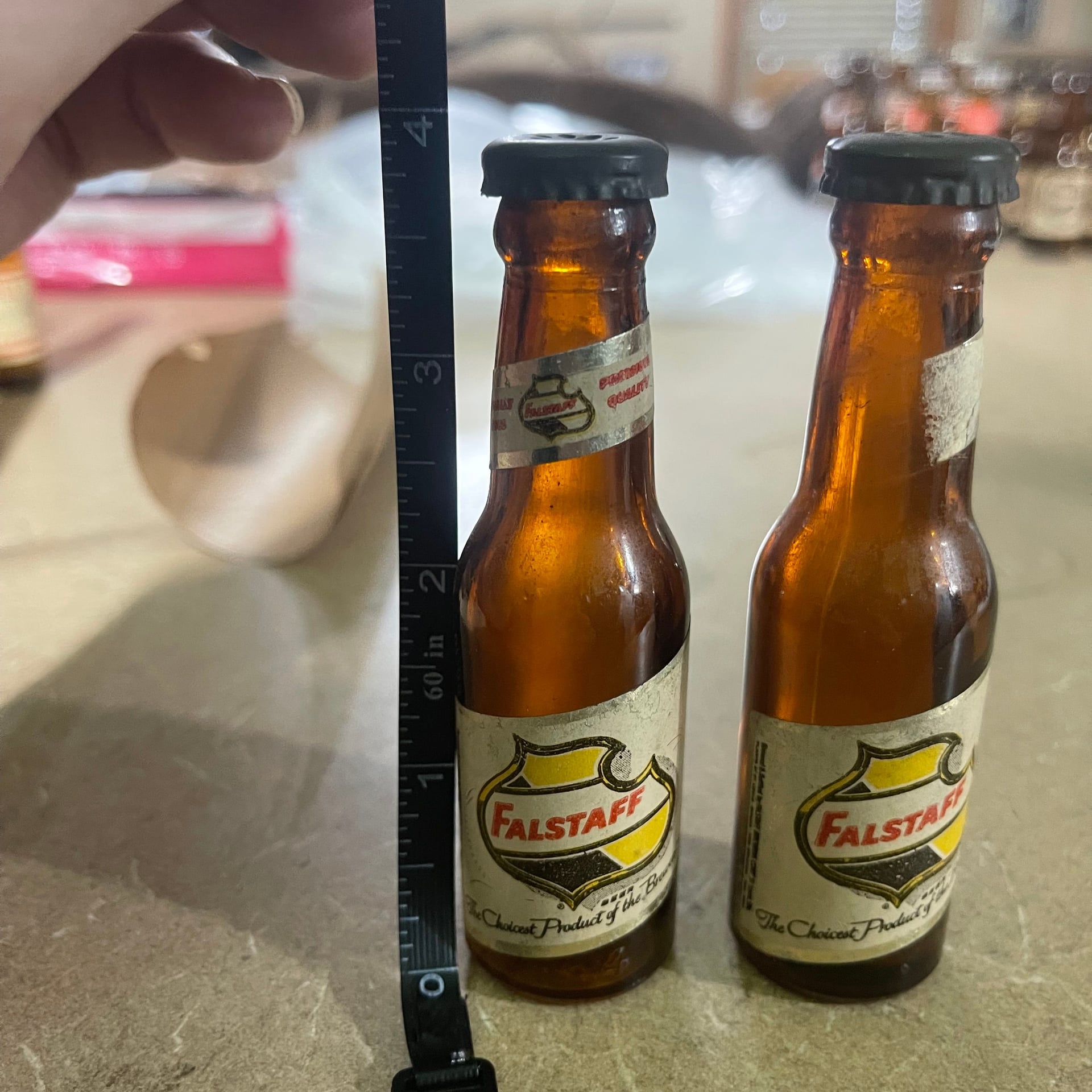 Vintage Falstaff Beer Bottle Salt & Pepper Shakers 4