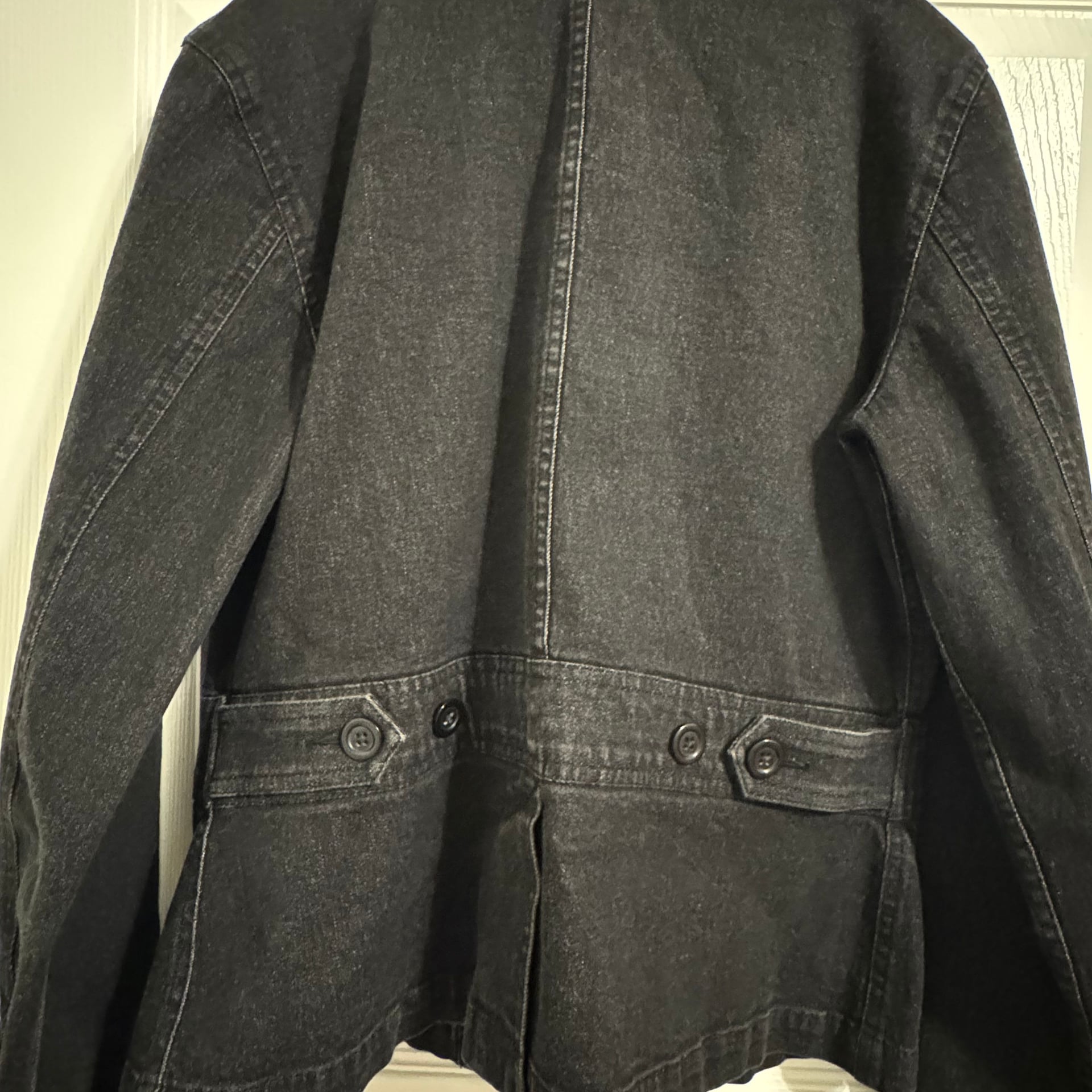 Liz Claiborne Black Denim Jean Jacket 6
