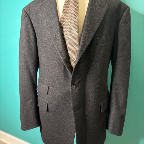 Polo Ralph Lauren Wool Flannel Blazer Gray 44 regular 