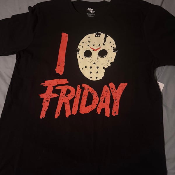 Friday The 13th Men's I Love Fridays Jason Hockey Mask Adult T-Shirt (X-Large) Black, Black, X-Large : : Clothing, Shoes & Accessories, CA