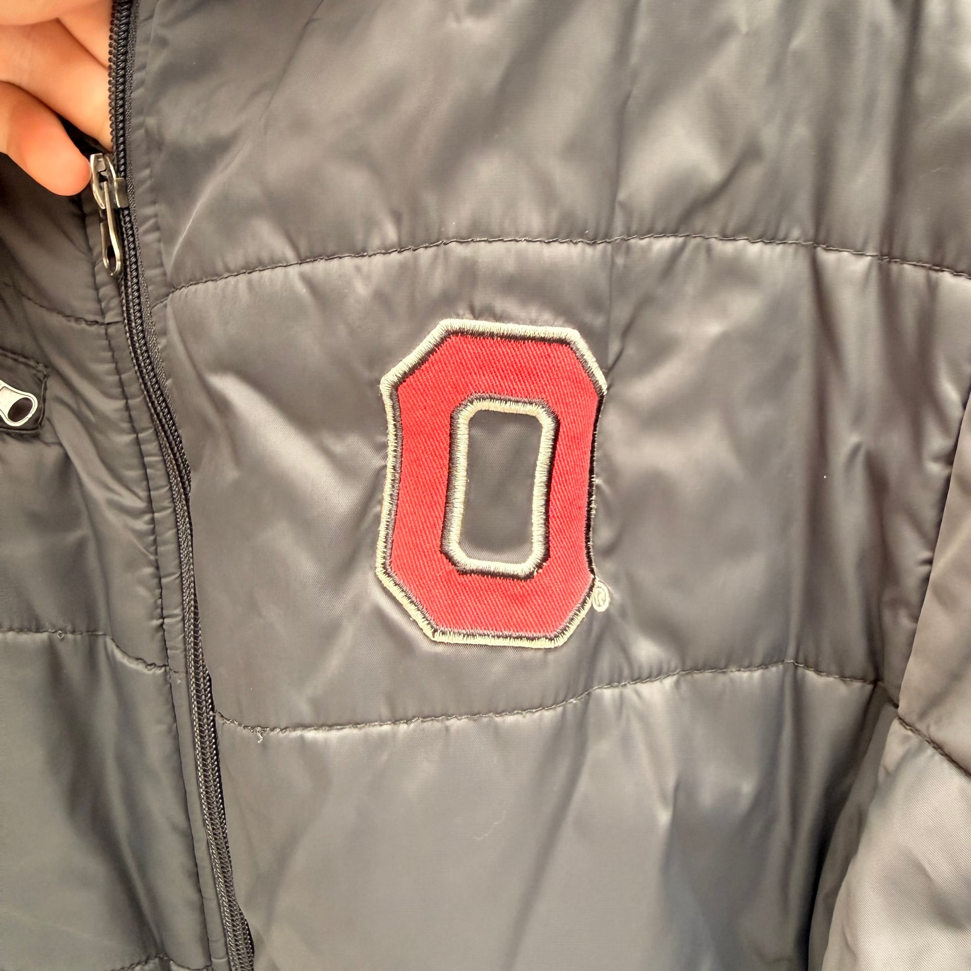 Colosseum Ohio State Buckeyes Quilted Full-Snap Jacket Charcoal 3