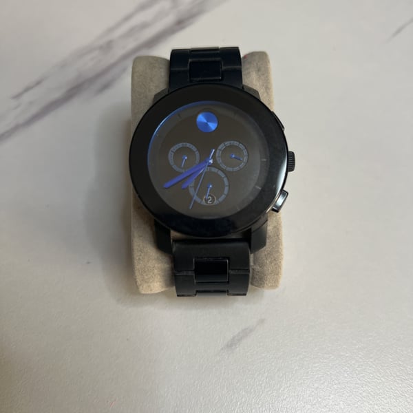 Movado Bold Series Black Rubber Watch - Model 3600101