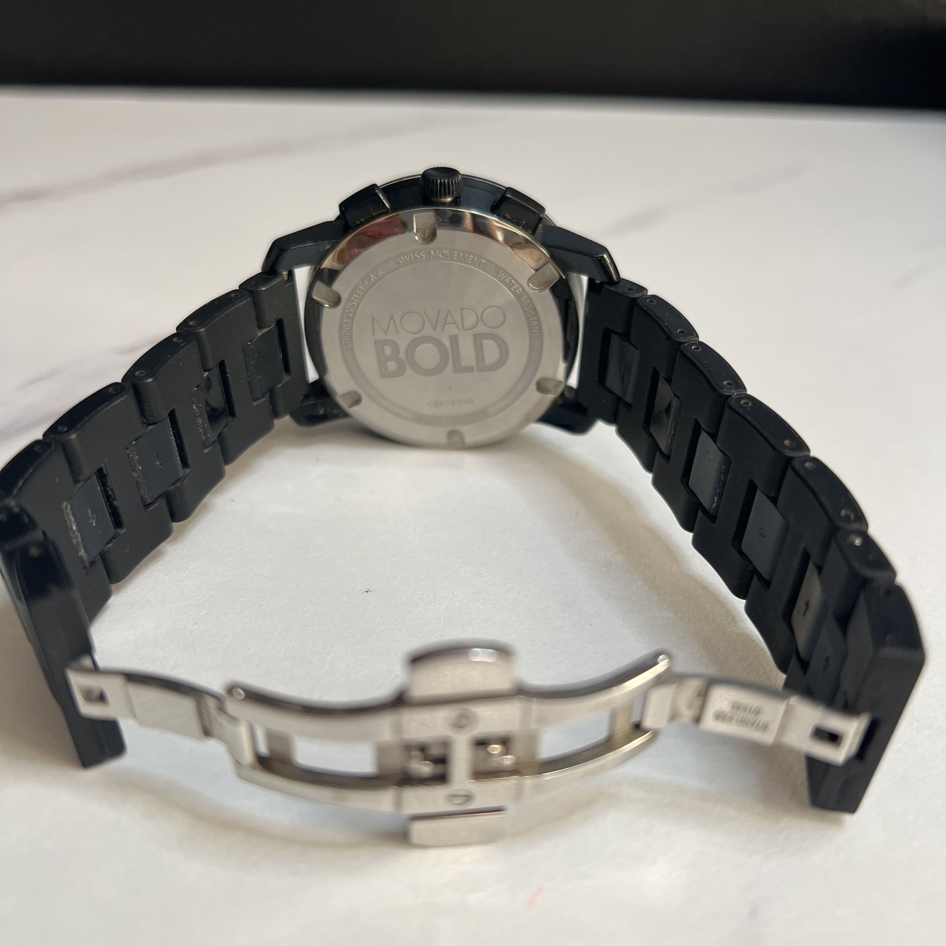 Movado Bold Series Black Rubber Watch - Model 3600101 8