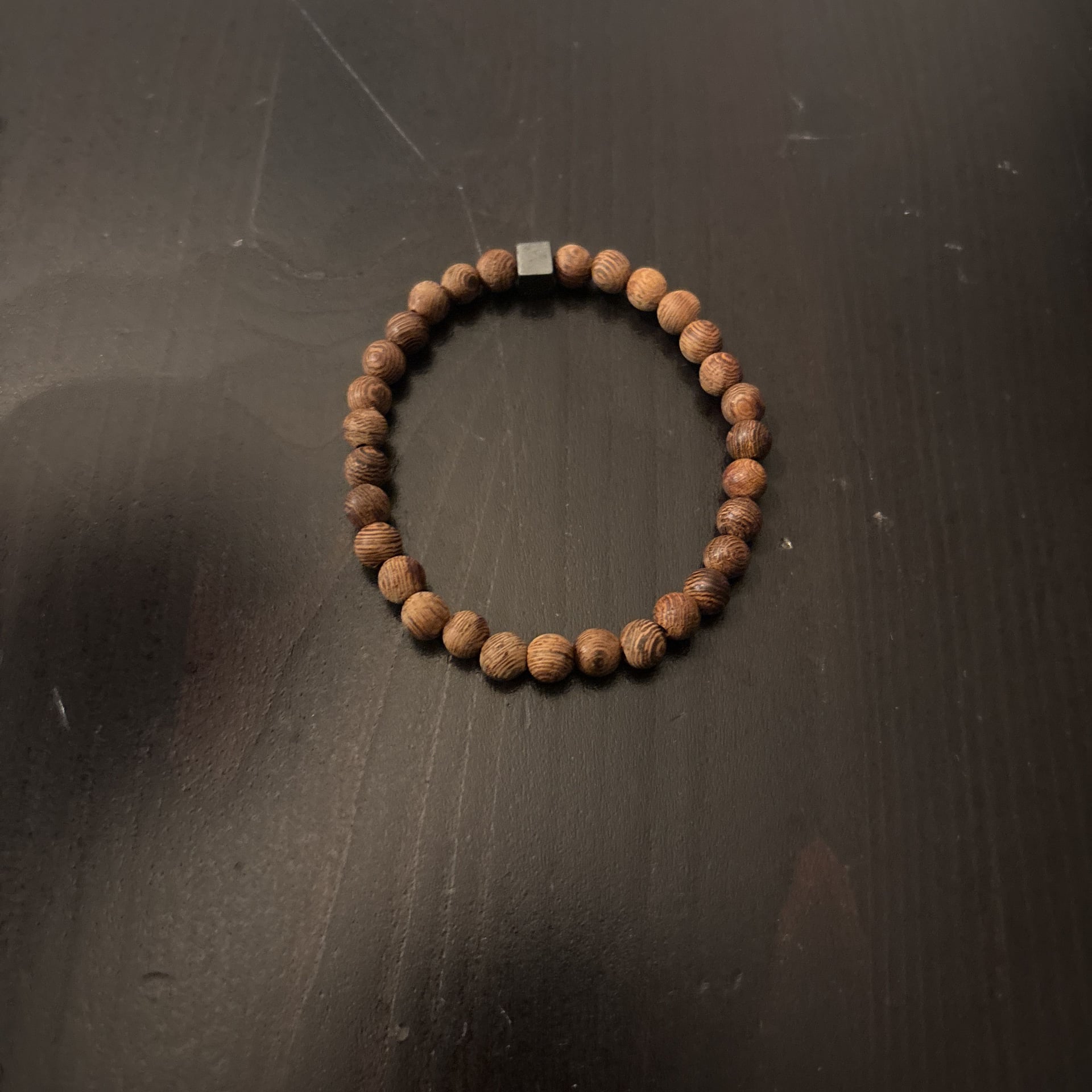 Wenge Wood Beaded Stretch Bracelet – , 2