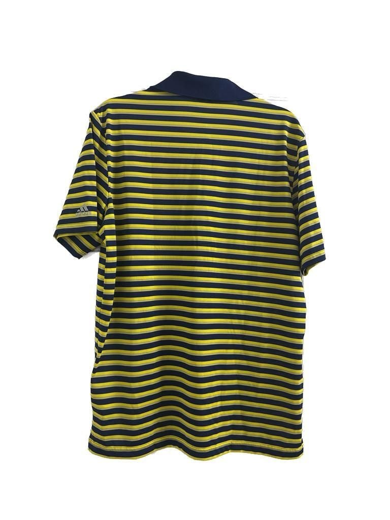 Adidas Climalite Blue and Yellow Striped Golf Polo Shirt 4