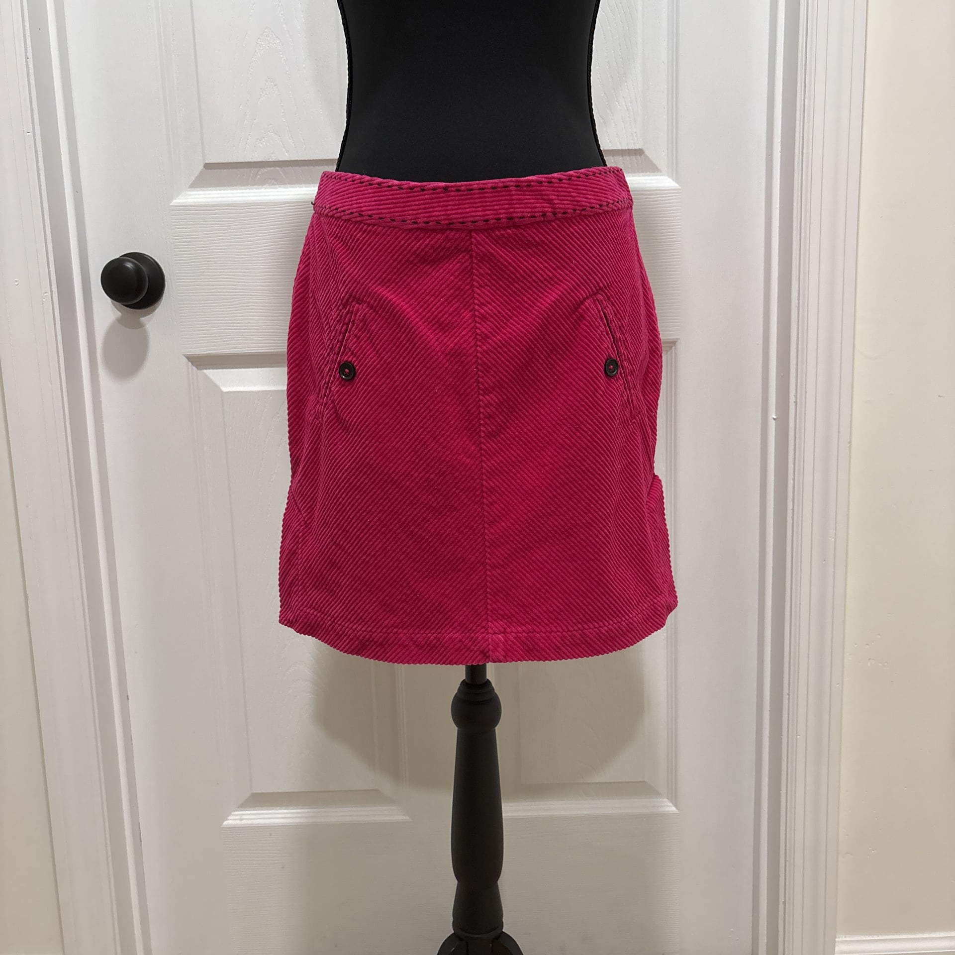Vintage Tommy Hilfiger Hot Pink Double Breasted Corduroy Peacoat Jacket 7