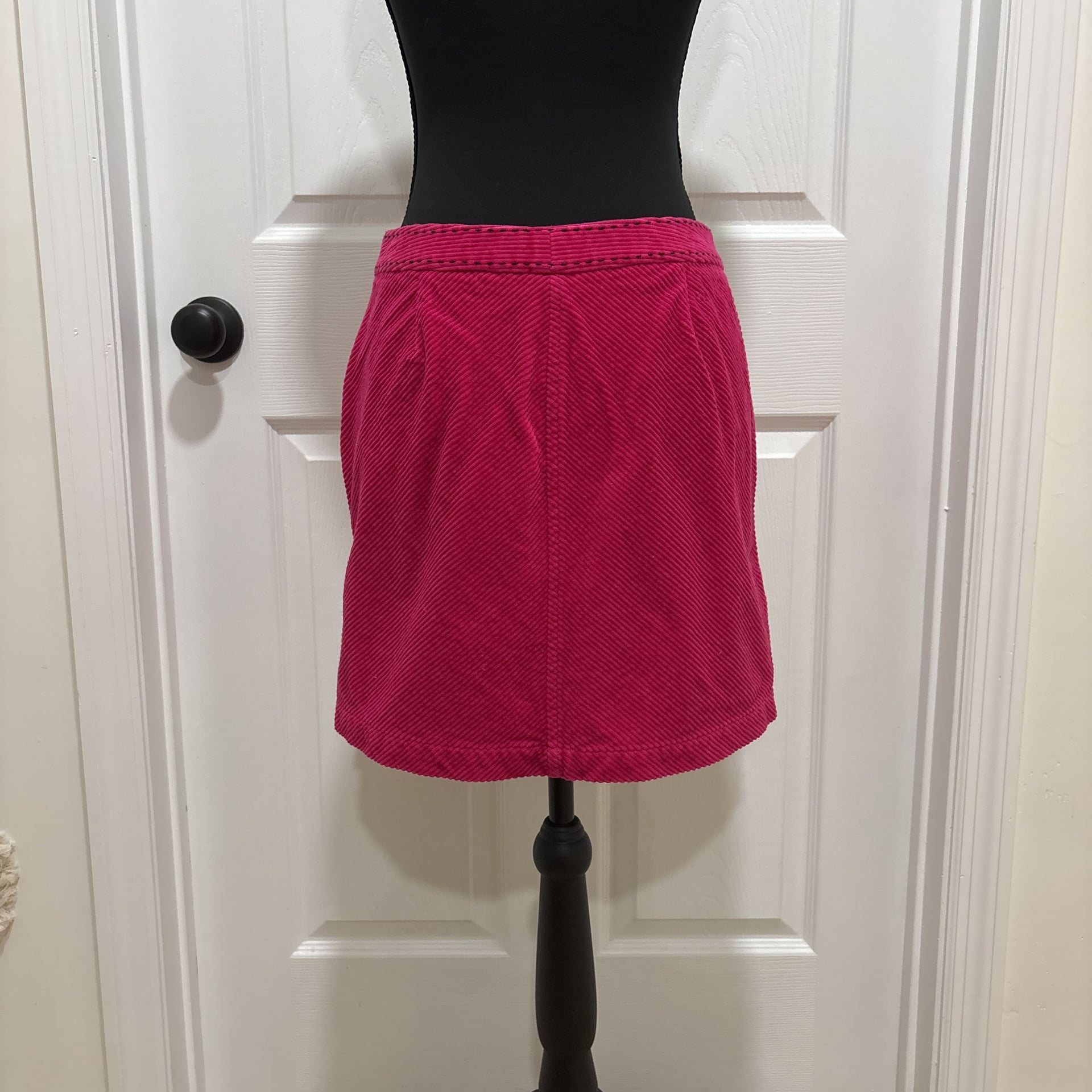 Vintage Tommy Hilfiger Hot Pink Double Breasted Corduroy Peacoat Jacket 8