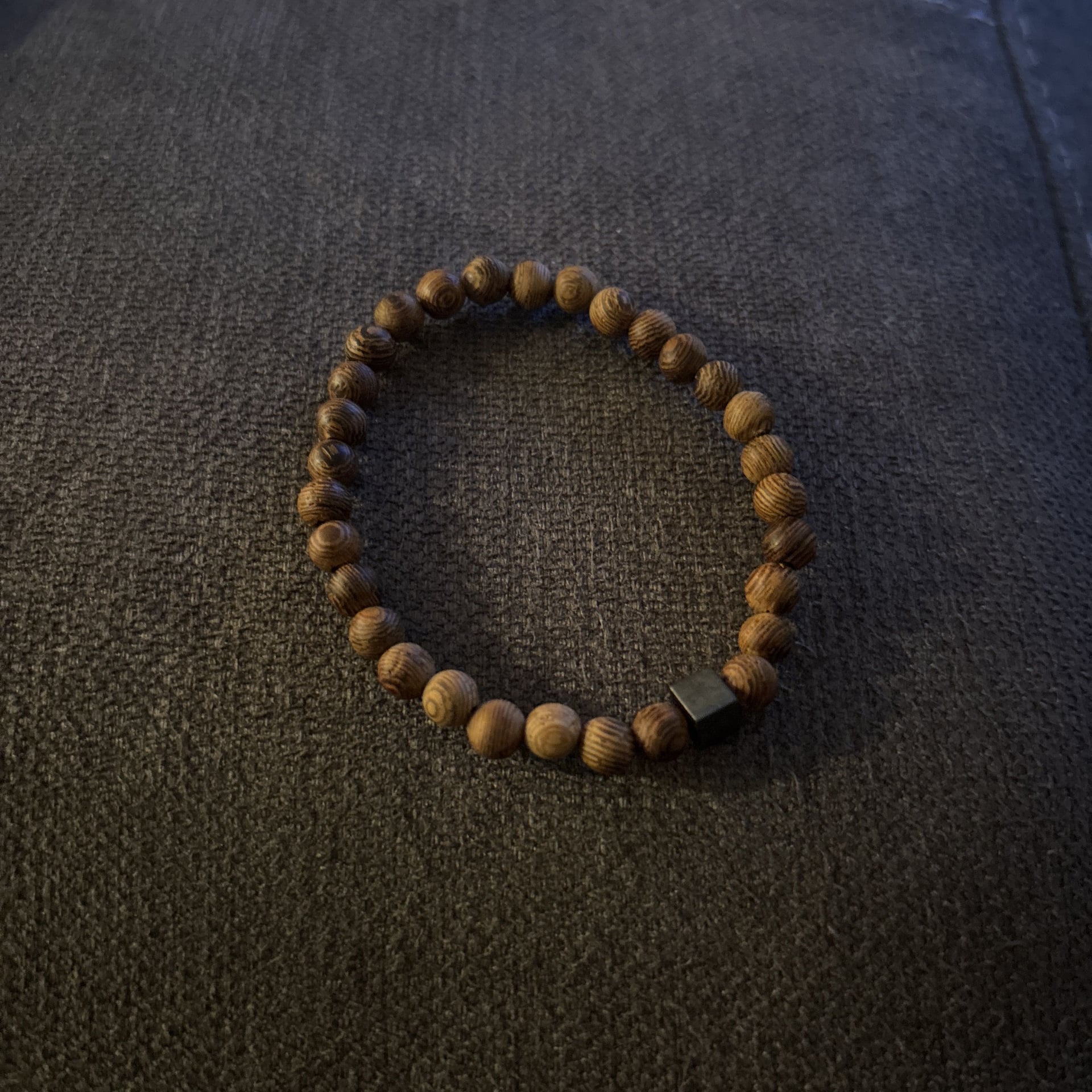 Wenge Wood Beaded Stretch Bracelet – , 4