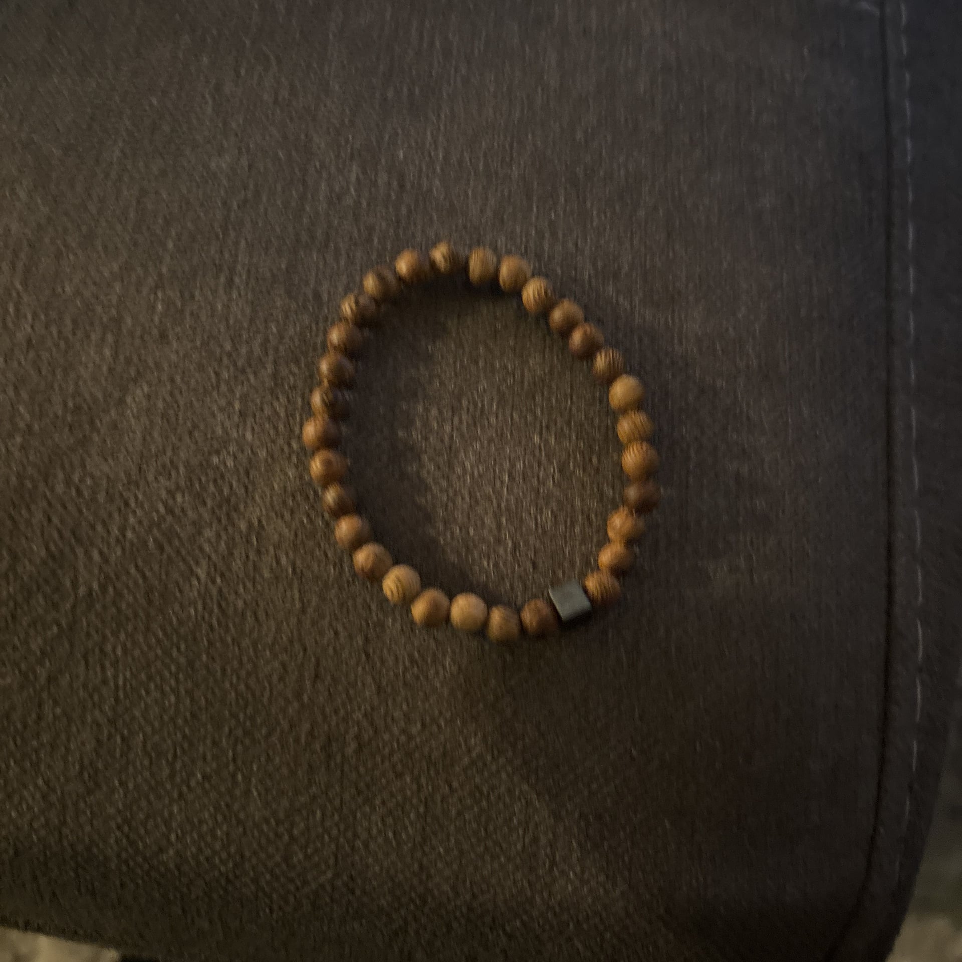 Wenge Wood Beaded Stretch Bracelet – , 5