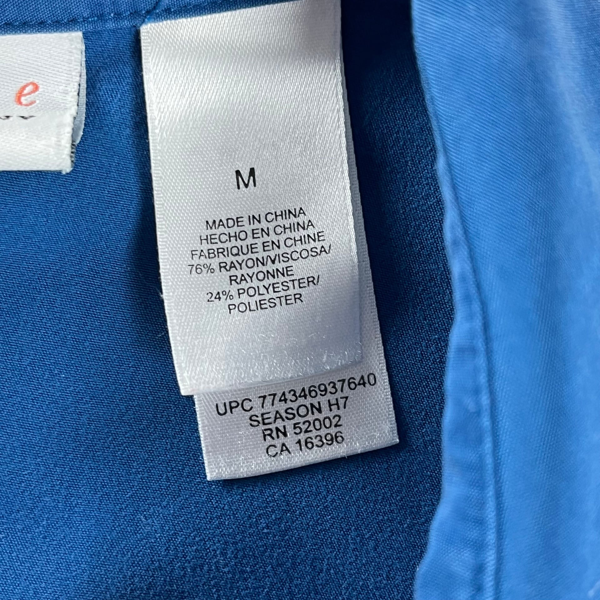 First Issue Blue Button Front Blouse Rayon Blend Preppy Indie Size M 10