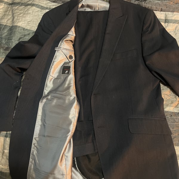 JF J.Ferrar Men's Navy Blue Slim Fit Suit Jacket Performance Stretch