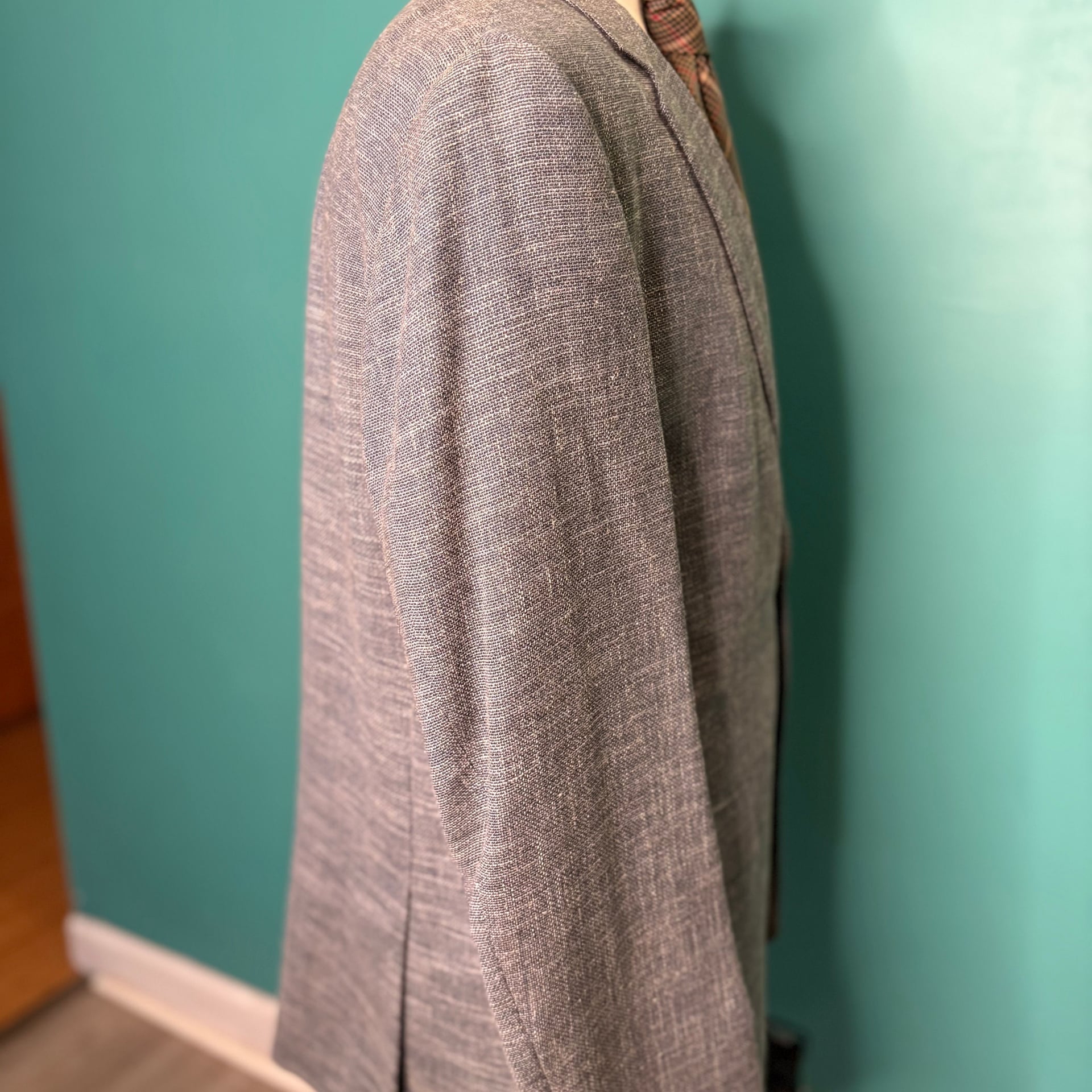 HUGO BOSS Grey Weave Wool Mens Sz 42 Regular Sport Coat Blazer 4