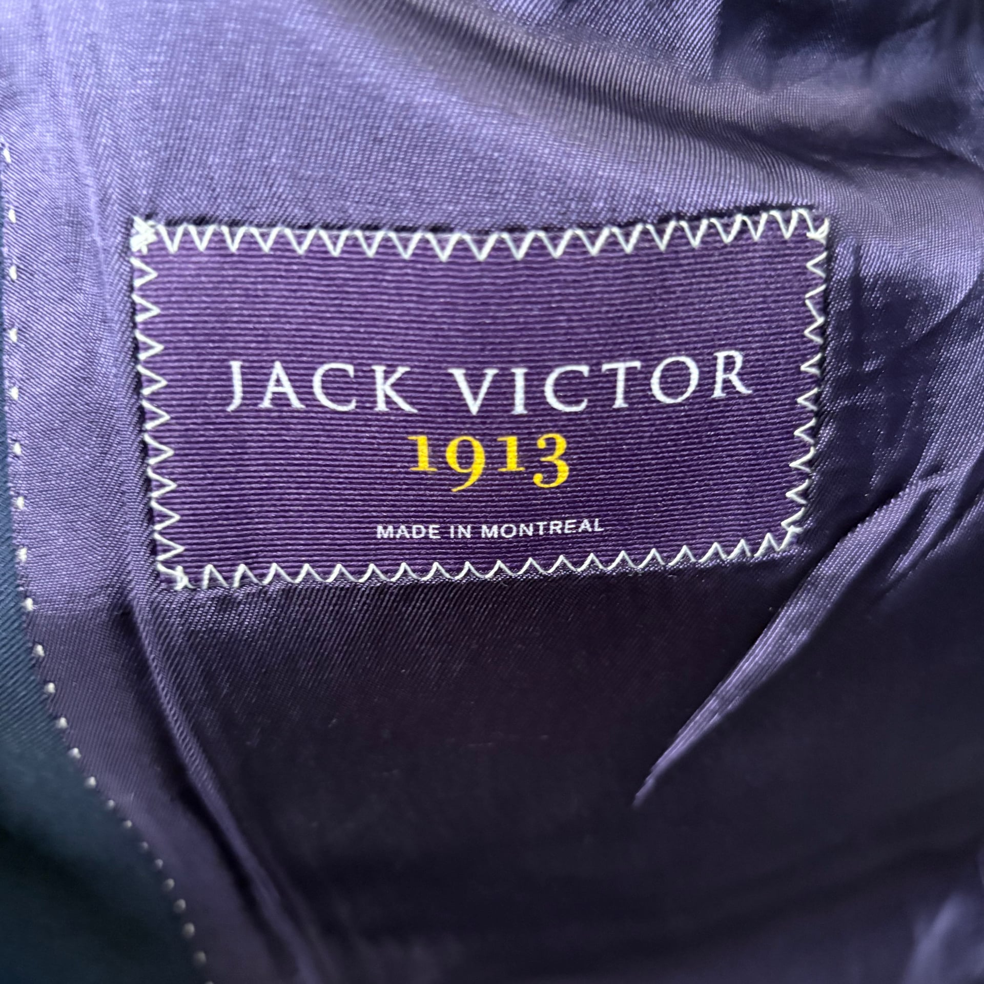 Jack Victor Men's Navy Blue Two-Button Wool Blazer 2