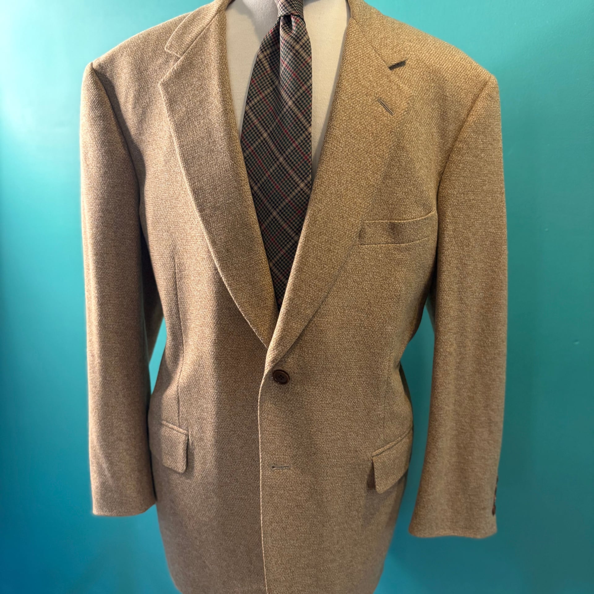 Samuelsohn for Marvin Brown Brown Tweed 2-Button Sport Coat Blazer 48 R 1