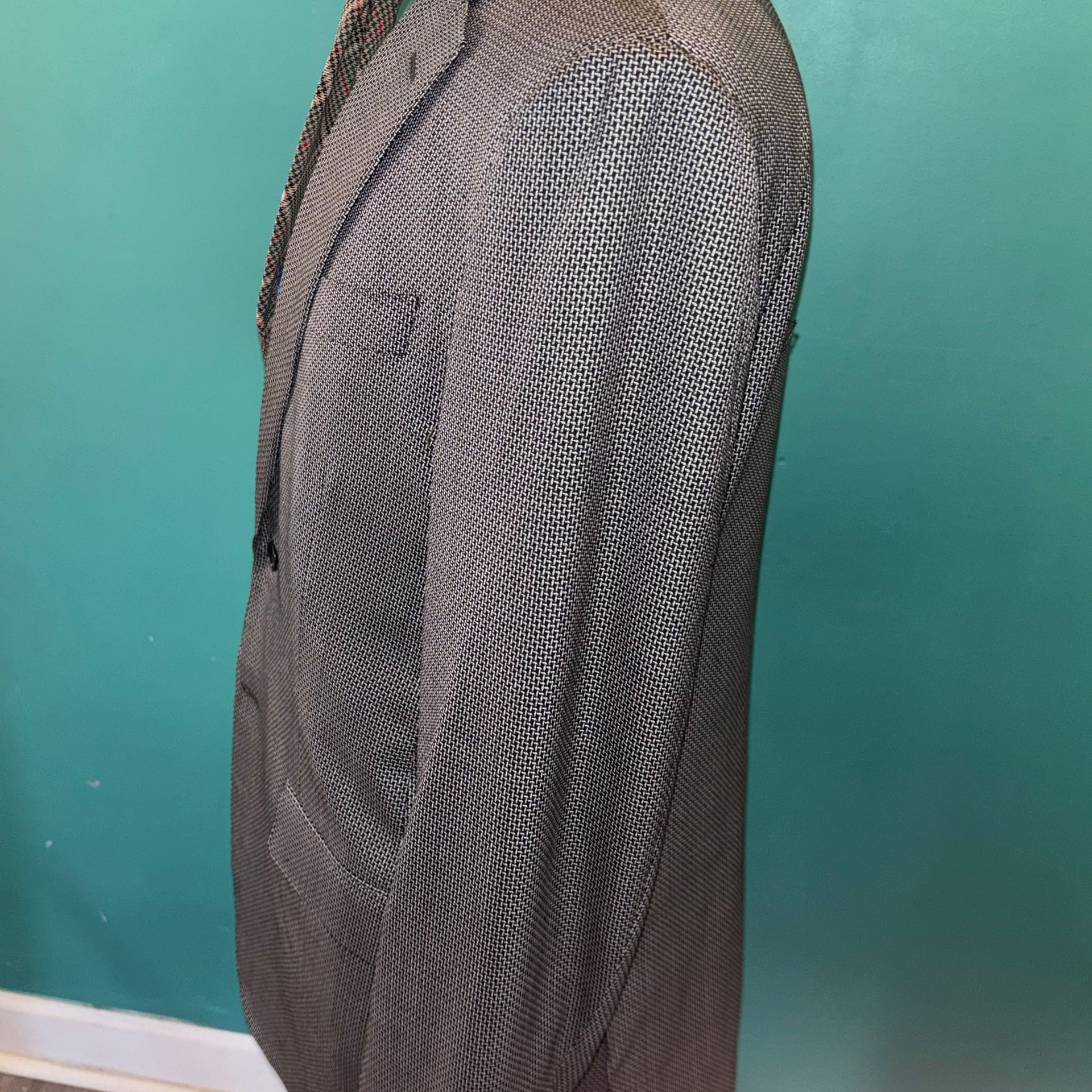 Trussini Men's Two-Button Wool Geometric SportsCoat Blazer Made in Italy Size 44 8