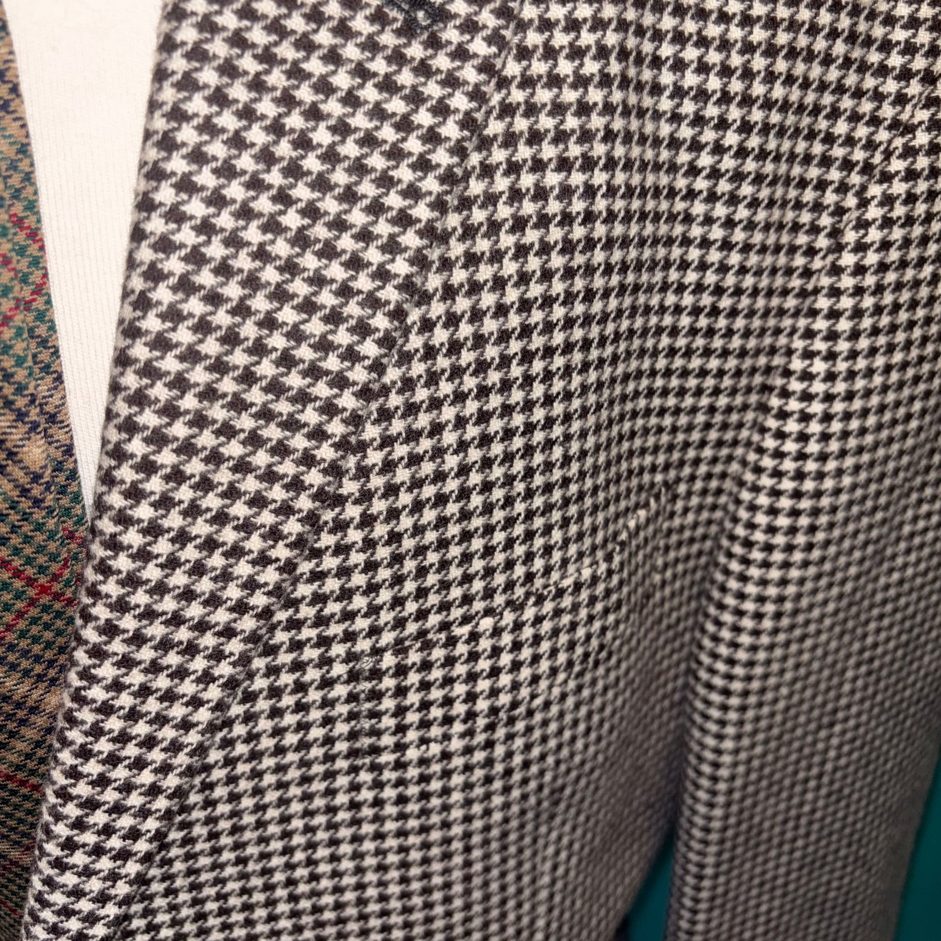 J. Peterman Men's 44 R Houndstooth Wool/Cashmere Sport Coat Blazer 2