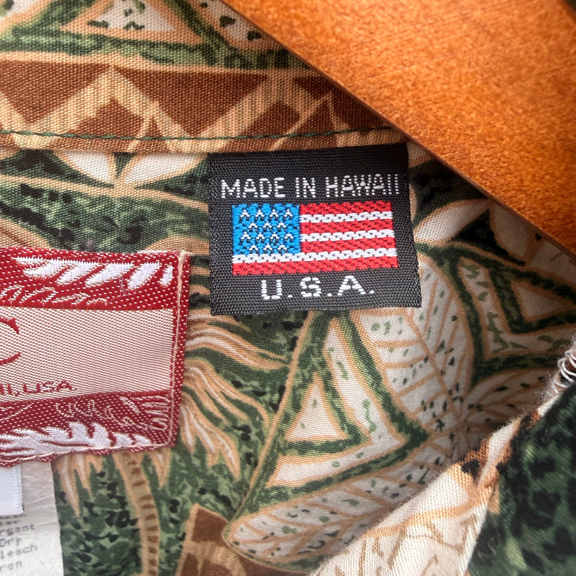 RJC Men's Hawaiian Tapa Honu Mosaic Cotton Aloha Shirt Made in Hawaii 3